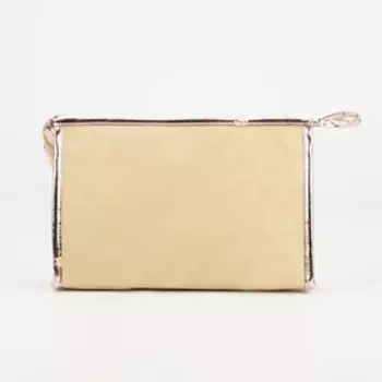 Косметичка на молнии, цвет золотистый