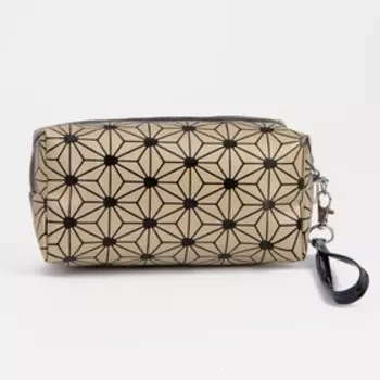 Косметичка на молнии, цвет золотистый