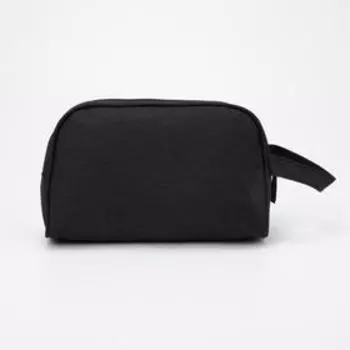 Косметичка на молнии, наружный карман, цвет чёрный