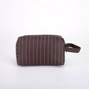 Косметичка на молнии, наружный карман, цвет коричневый