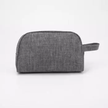 Косметичка на молнии, наружный карман, цвет серый