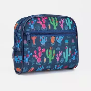 Косметичка дорожная на молнии «Бако текстиль», наружный карман, цвет синий