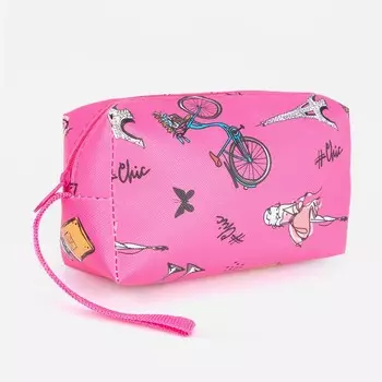 Косметичка на молнии, розовый