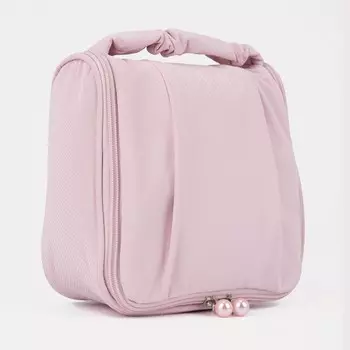 Косметичка на молнии, с крючком, цвет розовый