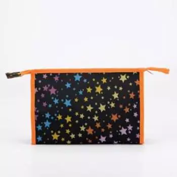 Косметичка на молнии, с подкладом, цвет чёрный