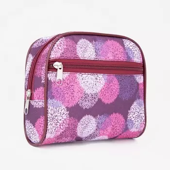 Косметичка на молнии, с подкладом, цвет фиолетовый