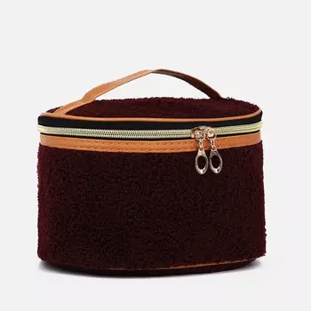 Косметичка на молнии, с ручкой, цвет фиолетовый