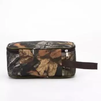 Косметичка на молнии, с подкладом, цвет камуфляж