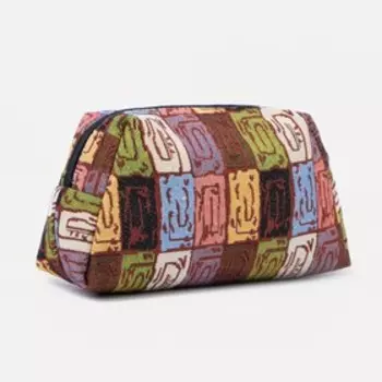 Косметичка на молнии, с подкладом, цвет разноцветный