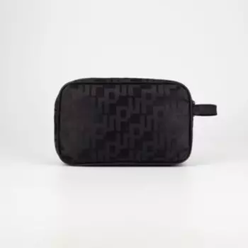 Косметичка на молнии, наружный карман, цвет чёрный