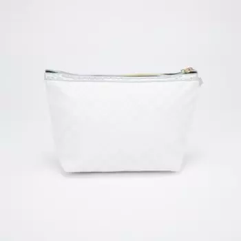 Косметичка на молнии, с ручкой, цвет белый