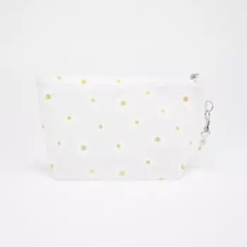 Косметичка на молнии, с ручкой, цвет белый