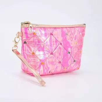 Косметичка на молнии, с ручкой, цвет малиновый