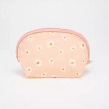 Косметичка на молнии, с ручкой, цвет персиковый