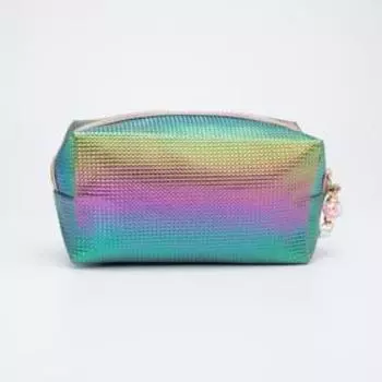 Косметичка на молнии, с ручкой, цвет разноцветный