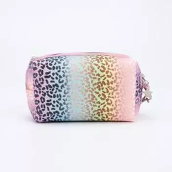 Косметичка на молнии, с ручкой, цвет разноцветный