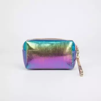 Косметичка на молнии, с ручкой, цвет разноцветный