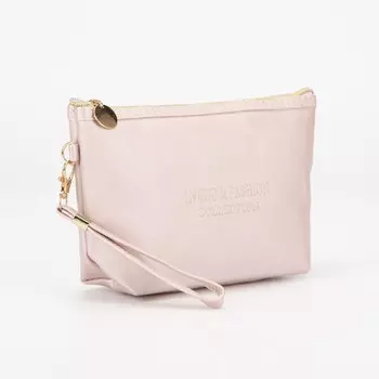 Косметичка на молнии, с ручкой, цвет розовый