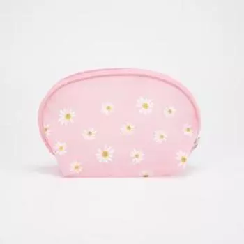 Косметичка на молнии, с ручкой, цвет розовый