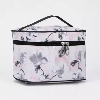 Косметичка на молнии, зеркало, цвет розовый