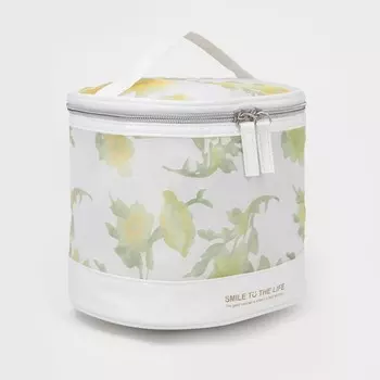 Косметичка на молнии, цвет бело/зелёный