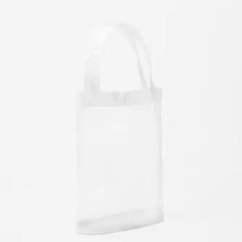 Косметичка на кнопке, с ручками, цвет белый/прозрачный