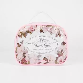 Косметичка ПВХ, отдел на молнии, цвет розовый