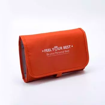 Косметичка раскладная на кнопках, цвет оранжевый