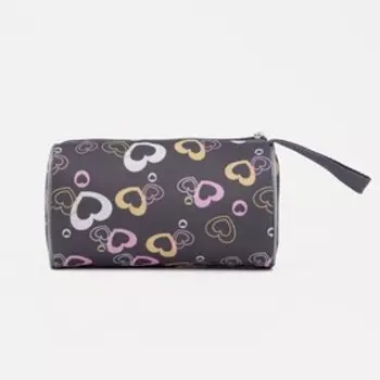 Косметичка на молнии, цвет серый