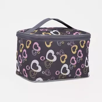 Косметичка на молнии, цвет серый