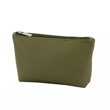 Косметичка (ВК042-02550) натуральная кожа, зеленый, 1х10х16 см