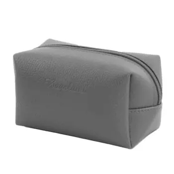 Косметичка (ВК043-05550) натуральная кожа, серый, 1х10х16,5 см