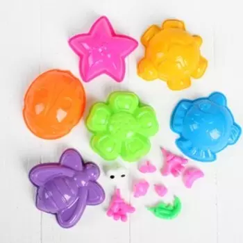 Космический песок сиреневый, 1 кг + песочница: 60,547 см + формочки