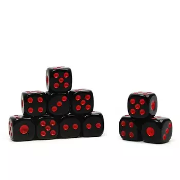 Кости игральные 1.21.2 см, набор 100 шт., черные