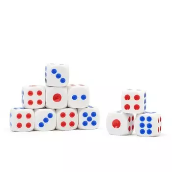 Игральные кости пластиковые «Кубики», белые, 1.41.4 см, набор 100 штук
