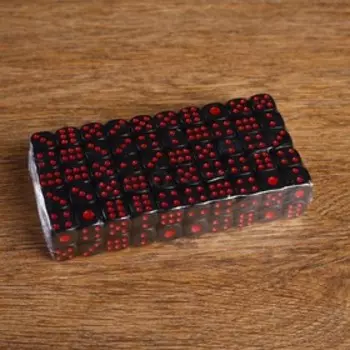 Кубики игральные, для настольных игр, 1.41.4 см, фасовка 100 шт.