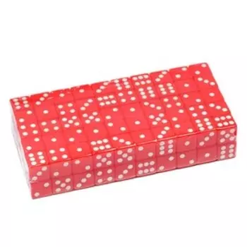 Кости игральные, кубики для настольных игр 1.61.6 см, фасовка 100 шт.