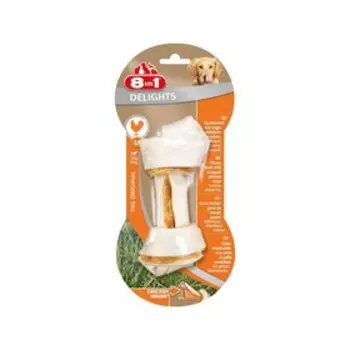 Косточка 8in1 DELIGHTS M для средних и крупных собак, с куриным мясом, 14,5 см