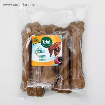 Косточка жевательная Triol DENTAL, 20 см, 150-160 г, пакет 10 шт.