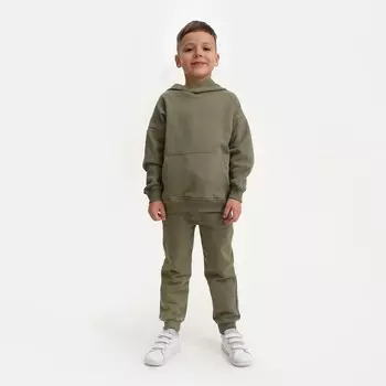 Костюм детский (худи, брюки) KAFTAN Basic line, размер 32 (110-116 см), хаки