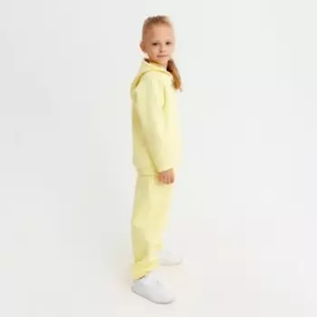 Костюм детский (худи, брюки) MINAKU: Basic Line KIDS цвет жёлтый, рост 122