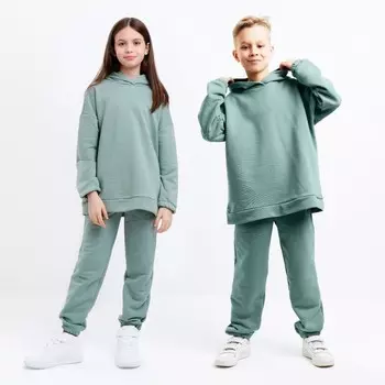 Костюм детский (худи, брюки) MINAKU, хаки, рост 152 см