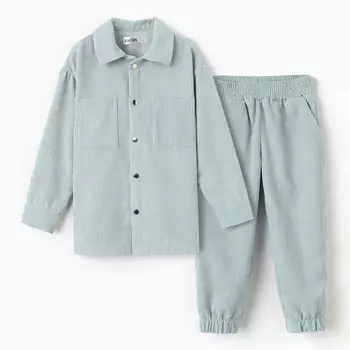 Костюм детский KAFTAN Velvet, размер 32 (110-116 см), голубой