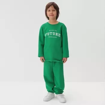 Костюм детский (лонгслив, брюки) KAFTAN Future, размер 30 (98-104 см), зеленый