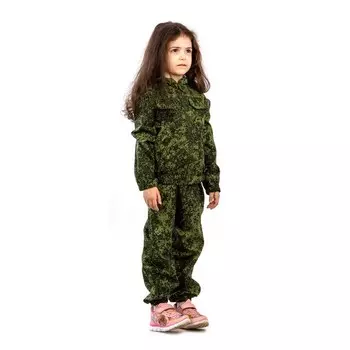 Костюм детский ОРИОН "Пионер" сорочка, зеленый пиксель, 116-122 (5-6 лет)