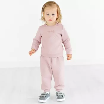 Костюм детский: свитшот и брюки Bunny, рост 86 см, цвет пудровый