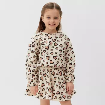 Костюм детский (свитшот и юбка) KAFTAN Leo love, размер 36 (134-140 см)