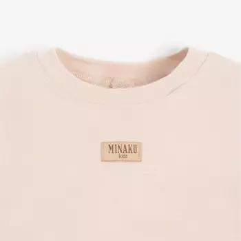 Костюм детский (свитшот, шорты) MINAKU, цвет бежевый, рост 86-92 см