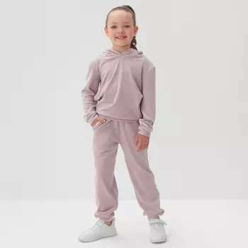 Костюм детский (толстовка, брюки) KAFTAN "Basic line" размер 30 (98-104см), лиловый