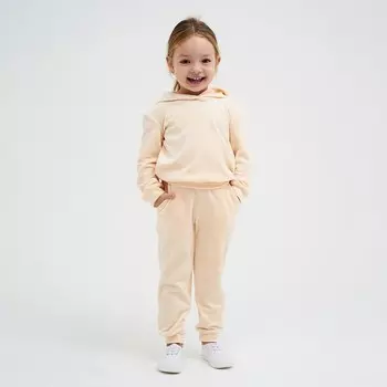 Костюм детский (толстовка, брюки) KAFTAN "Basic line" р.30 (98-104), молочный